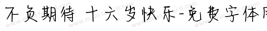 不负期待 十六岁快乐字体转换